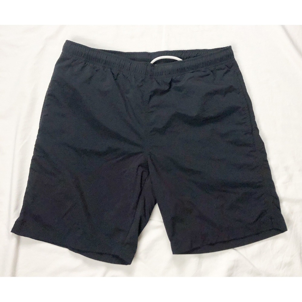 LANDS' END Mens Drawstring Black Shorts Size M (32-34)